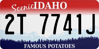 ID license plate 2T7741J