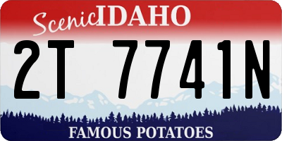 ID license plate 2T7741N