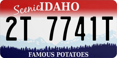 ID license plate 2T7741T