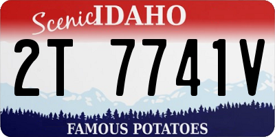 ID license plate 2T7741V