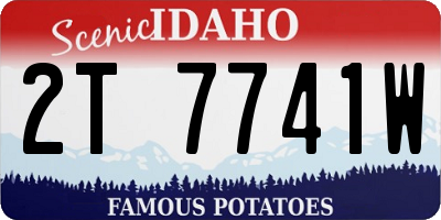ID license plate 2T7741W