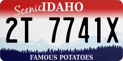 ID license plate 2T7741X