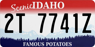 ID license plate 2T7741Z