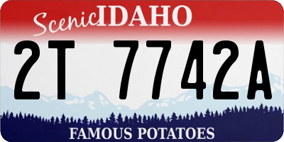 ID license plate 2T7742A