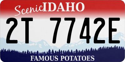 ID license plate 2T7742E
