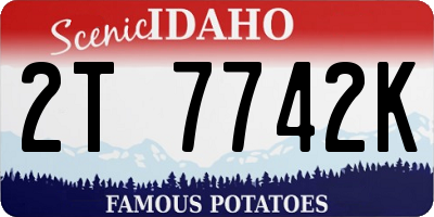 ID license plate 2T7742K