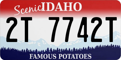 ID license plate 2T7742T
