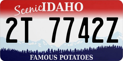 ID license plate 2T7742Z