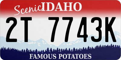 ID license plate 2T7743K