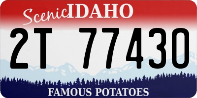 ID license plate 2T7743O