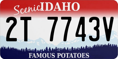 ID license plate 2T7743V