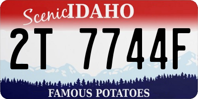 ID license plate 2T7744F