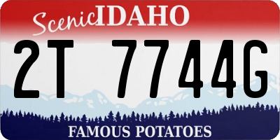 ID license plate 2T7744G