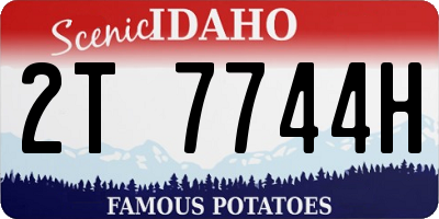 ID license plate 2T7744H