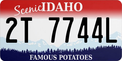 ID license plate 2T7744L