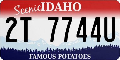 ID license plate 2T7744U