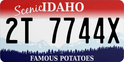ID license plate 2T7744X
