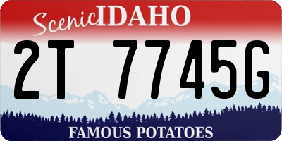 ID license plate 2T7745G