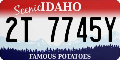 ID license plate 2T7745Y