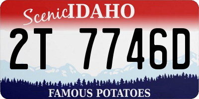 ID license plate 2T7746D
