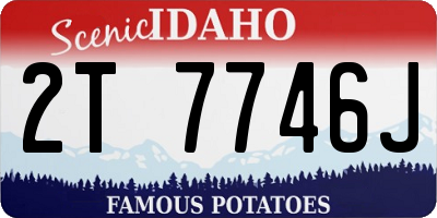 ID license plate 2T7746J
