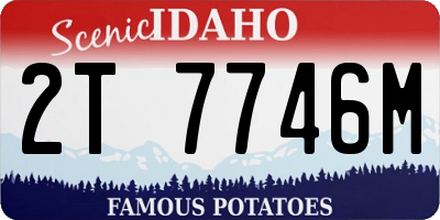 ID license plate 2T7746M