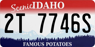ID license plate 2T7746S