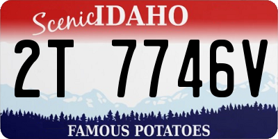 ID license plate 2T7746V