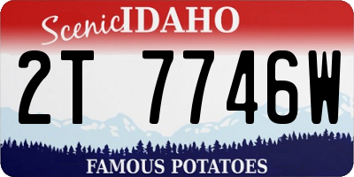 ID license plate 2T7746W