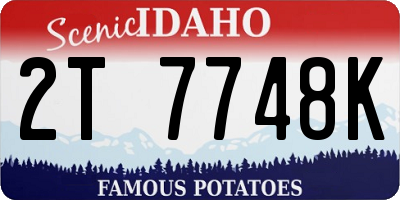 ID license plate 2T7748K