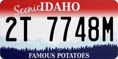 ID license plate 2T7748M