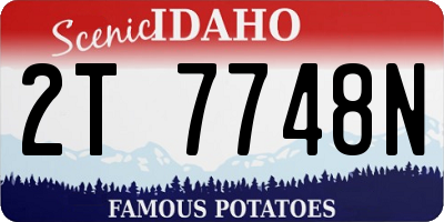 ID license plate 2T7748N