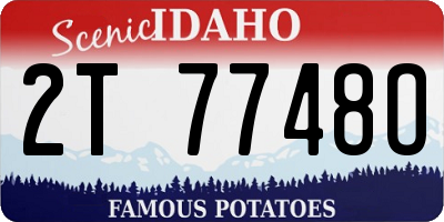 ID license plate 2T7748O