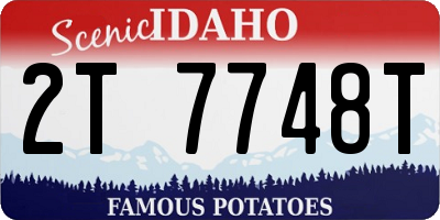 ID license plate 2T7748T