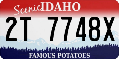 ID license plate 2T7748X