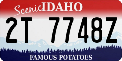 ID license plate 2T7748Z