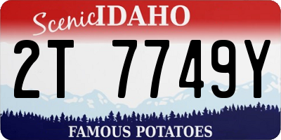 ID license plate 2T7749Y