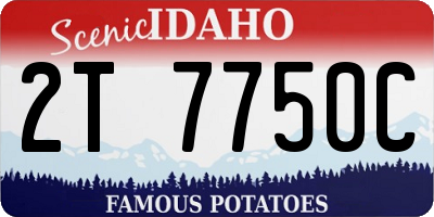 ID license plate 2T7750C