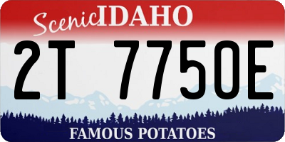 ID license plate 2T7750E