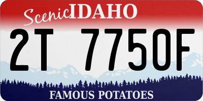 ID license plate 2T7750F