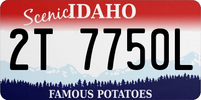 ID license plate 2T7750L