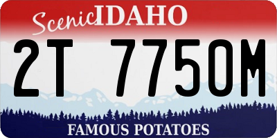 ID license plate 2T7750M