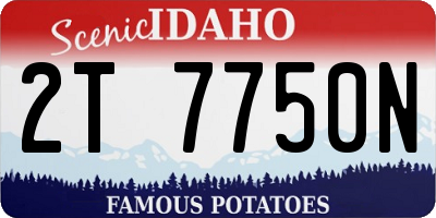 ID license plate 2T7750N