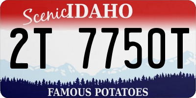 ID license plate 2T7750T