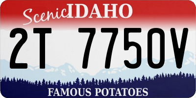 ID license plate 2T7750V
