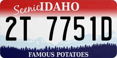 ID license plate 2T7751D