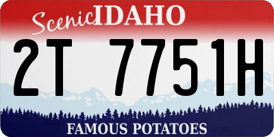 ID license plate 2T7751H