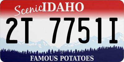 ID license plate 2T7751I