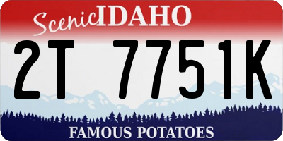 ID license plate 2T7751K