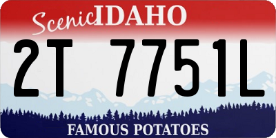 ID license plate 2T7751L